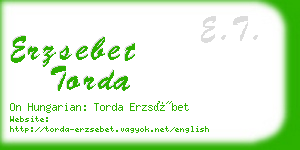 erzsebet torda business card